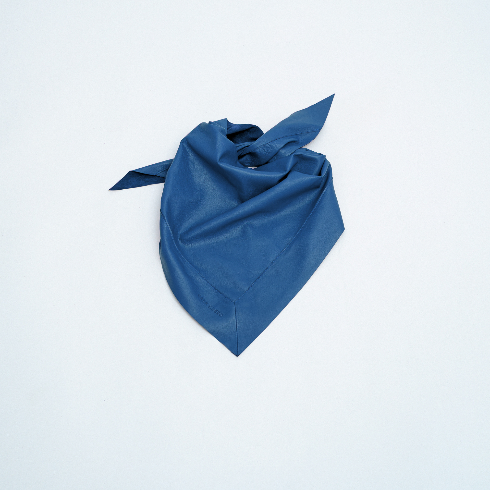 Marea Leather Scarf Blue (006)
