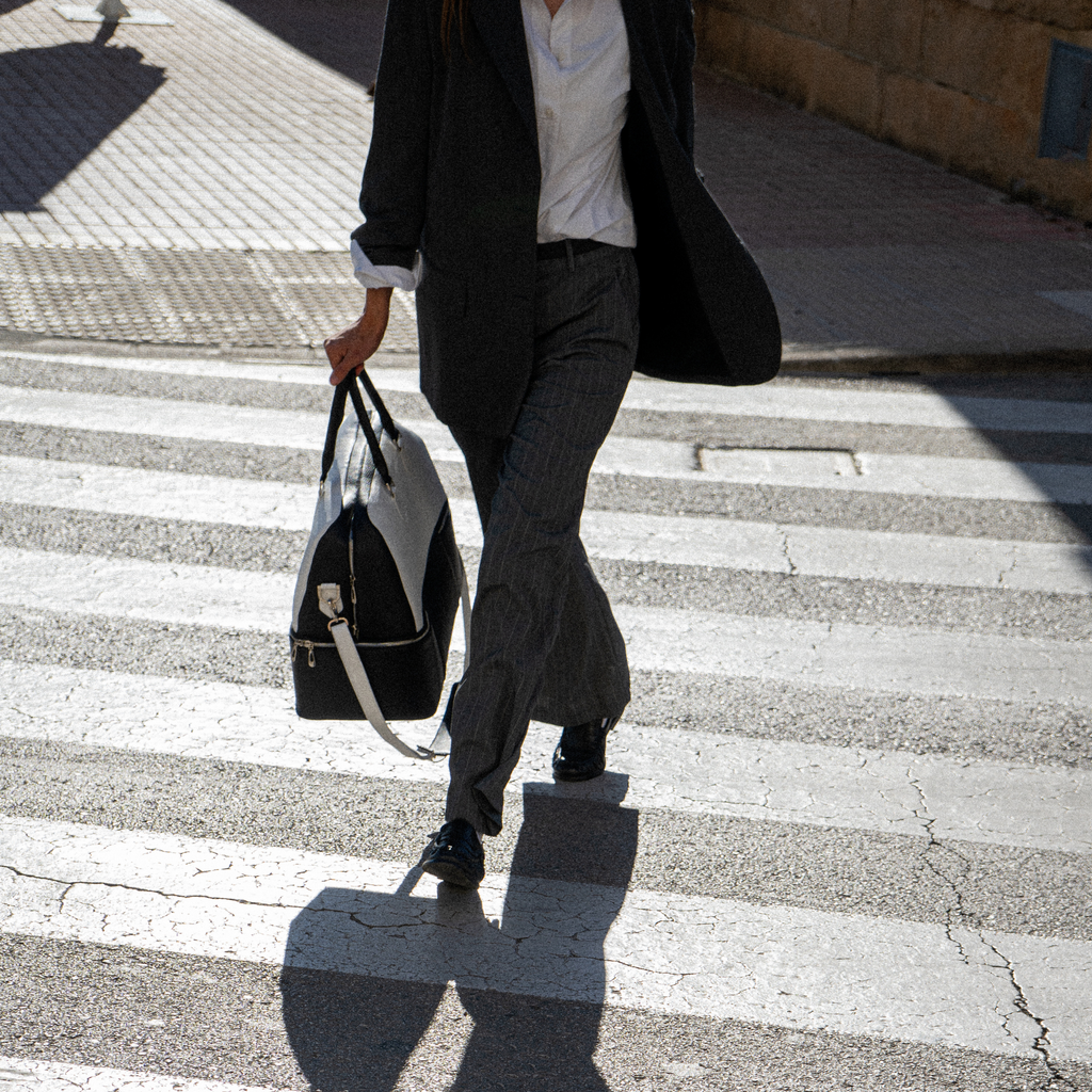 Senda Structured Weekender Black & White (003)