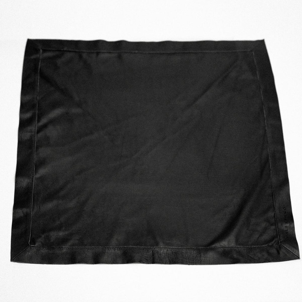 Marea Leather Square Scarf 75 Black (006)
