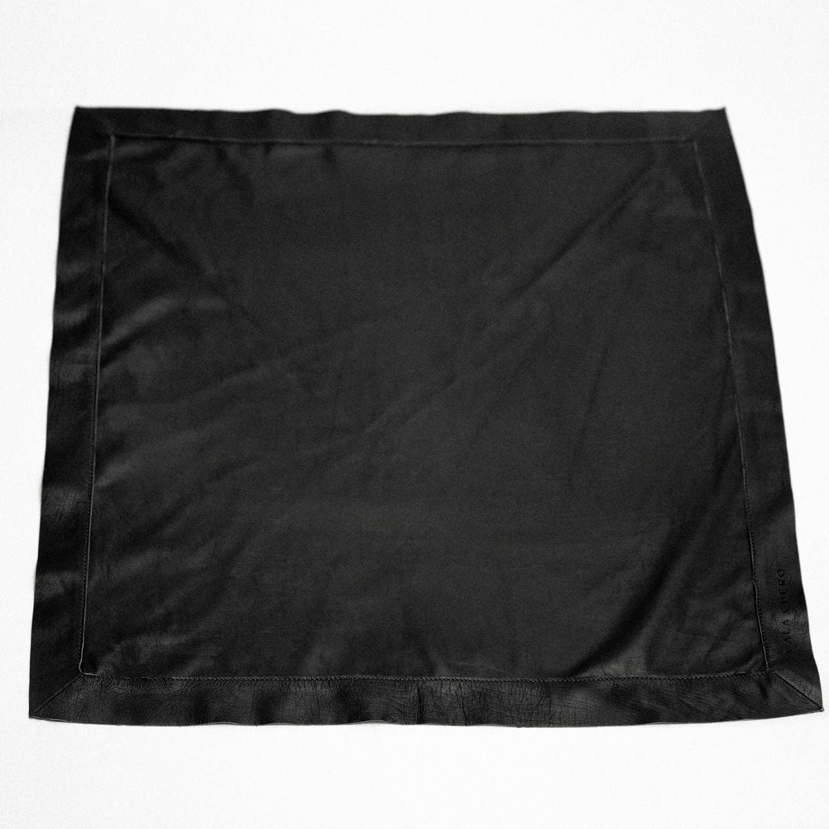 Marea Leather Square Scarf 75 Black (006)