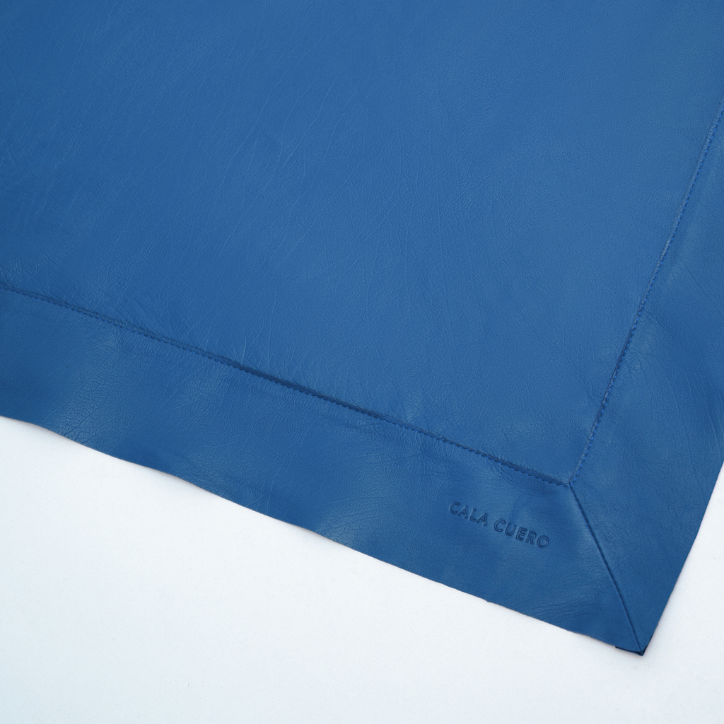 Marea Leather Scarf Blue (006)